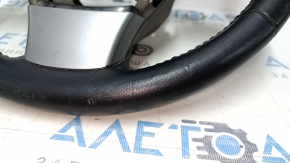 Руль голый Mazda 6 14-16 кожа черный, серая вставка, потерт, царапины, тычки