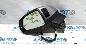 Зеркало боковое левое в сборе Audi Q5 80A 18-24 15+4 пинов, поворотник, автозатемнение, подогрев, BSM, камера, алюминий, песок