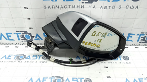 Зеркало боковое правое в сборе Audi Q5 80A 18-24 15+4 пинов, поворотник, автозатемнение, подогрев, BSM, камера, алюминий, песок, оплавлено