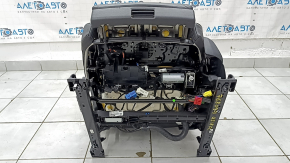 Водительское сидение Audi Q5 80A 18-20 с airbag, электрическое, подогрев, кожа черная с серой строчкой, Sport, S-Line, царапины