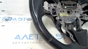 Руль голый Honda CRZ 11-16 кожа черный, с задней накладкой, под лепестки, царапины, затерт, тычки