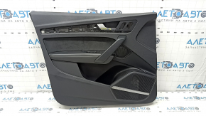 Garnitura portiere fata stanga Audi Q5 80A 18-20 piele neagra cu Alcantara, insert din carbon, Bang & Olufsen