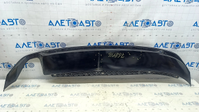 Губа заднего бампера VW Passat b8 16-19 USA R-Line, черный глянец, царапины, примят
