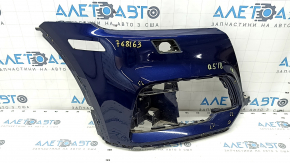 Bara de protecție față goală partea dreaptă a Audi Q5 80A 18-20 pentru spălator faruri fără asistență la parcare, S-Line, albastru, nisip, elemente de fixare rupte