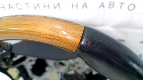Руль голый Lexus ES300h ES350 13-16 дорест, кожа черная, светлое дерево, подогрев, царапины, тычки
