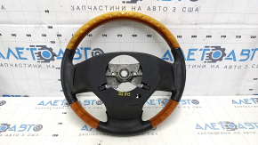 Руль голый Lexus RX350 RX450h 10-12 дорест кожа коричневая светлое дерево, протерта, царапины, тычки