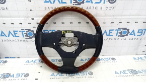 Руль голый Lexus ES350 07-09 кожа, черный , светлое дерево, царапины, тычки