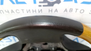 Руль голый Lexus RX350 RX450h 10-12 дорест кожа коричневая, светлое дерево, царапины, тычки