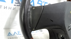 Руль голый Lexus RX350 RX450h 10-12 дорест, кожа коричневая с светлым деревом, протерта кожа, царапины, тычки