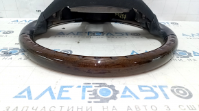 Руль голый Lexus RX350 RX450h 10-15 кожа черная, темное дерево, царапины, тычки, потертости