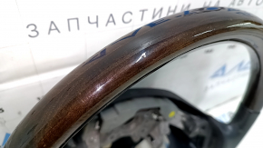 Руль голый Lexus RX350 RX450h 10-15 кожа черная, темное дерево, царапины, тычки, потертости