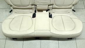 Задний ряд сидений 2 ряд BMW X1 F48 16-22 цельный, перфорация, кожа бежевая Oyster, примята кожа, без подголовников