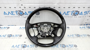 Руль голый Lexus LS460 LS600h 07-12 серая кожа, темное дерево, с подогревом, царапины, потертости, тычки