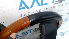 Руль голый Lexus RX350 RX450h 10-12 дорест кожа черный, светлое дерево, царапины, тычки, потертости