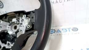 Руль голый Toyota Camry v55 15-17 usa черная кожа, красная строчка, без лепестков, тычки, царапины