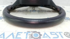 Руль голый Toyota Camry v55 15-17 usa черная кожа, красная строчка, без лепестков, тычки, царапины