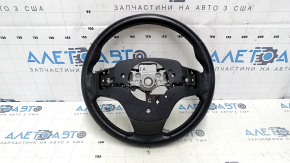 Руль голый Toyota Camry v55 15-17 usa черная кожа, красная строчка, без лепестков, тычки, царапины