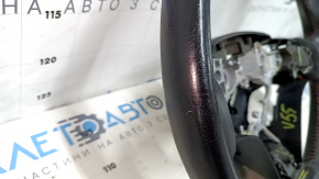 Руль голый Toyota Camry v55 15-17 usa черная кожа, красная строчка, без лепестков, тычки, царапины, под чистку