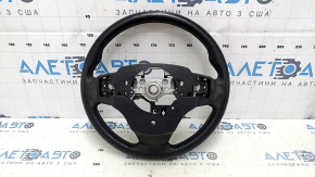 Руль голый Toyota Camry v55 15-17 usa черная кожа, красная строчка, без лепестков, тычки, царапины, под чистку