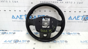 Руль голый Kia Soul 14-19 резина черная, без кнопок, под чистку, вмятина