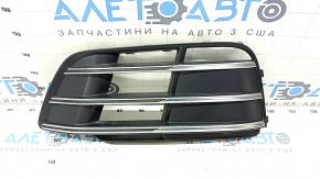 Решетка переднего бампера левая Audi Q5 80A 18-20 без радара с хромом, S-Line, песок