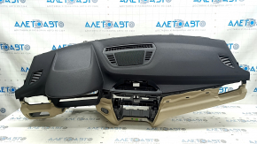 Торпедо передняя панель с AIRBAG BMW X1 F48 16-22 черная с бежевым Oyster, без проекции
