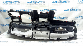 Торпедо передняя панель с AIRBAG BMW X1 F48 16-22 черная с бежевым Oyster, без проекции