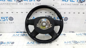 Руль голый Audi A4 B8 13-16 кожа черный, без кнопок, 4 спицы, царапины, потертость, тычки, под химчистку