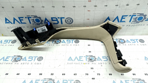 Накладка центральной консоли под джойстик BMW X1 F48 16-18 бежевая кожа Canberra-beige