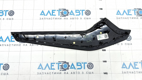 Накладка центральной консоли боковая верхняя левая Audi Q5 80A 18-24 кожа черная с серой строчкой