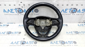 Руль голый Jeep Cherokee KL 14-20 кожа черная, без подогрева, с нижней накладкой, царапины, тычки