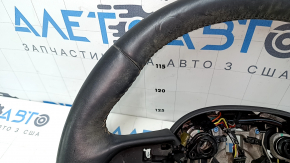 Руль голый Jeep Compass 17-21 кожа, черный, с накладками, с подогревом, царапины, под химчистку, тычки