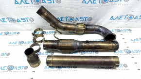 Приемная труба с катализатором VW Passat b8 16-19 USA 1.8Т CTS Turbo, 4 части, с хомутами