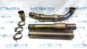 Приемная труба с катализатором VW Passat b8 16-19 USA 1.8Т CTS Turbo, 4 части, с хомутами