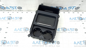 Suport pahare consola centrala cu buzunar Audi Q5 80A 18-20 negru, vopsea decojita
