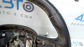 Руль голый Jeep Renegade 15-17 кожа черная, без подушки и кнопок, под химчистку, царапины, тычки