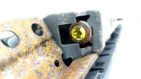 Подушка безопасности airbag коленная пассажирская правая Toyota Camry v70 18-24 серая, ржавый пиропатрон