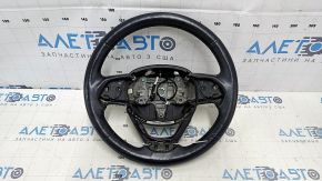 Руль голый Jeep Cherokee KL 14-21 кожа черная, с подогревом, с нижней накладкой, царапины, потертость, тычки