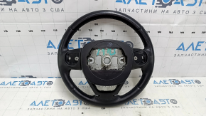 Volan dezgolit Jeep Cherokee KL 14-20 piele neagra, neincalzit, cu placa de jos, zgarieturi, zgarieturi, uzat