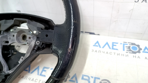 Руль голый Lexus GS300 GS350 06-07 кожа черная, под черное дерево, царапины, скол на дереве, затерт, тычки