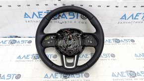 Руль голый Jeep Compass 17-21 кожа, черный, с накладками, с подогревом, вмятины, царапины
