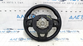 Руль голый Jeep Compass 17-21 кожа, черный, с накладками, царапины, вмятины
