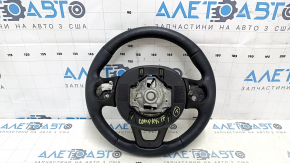 Руль голый Jeep Compass 17-21 кожа, черный, с накладками, с подогревом, царапины, тычки