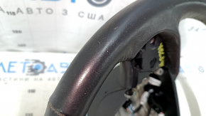 Руль голый Jeep Grand Cherokee WK2 14-22 кожа черная, с накладкой, царапины, тычки, под химчистку