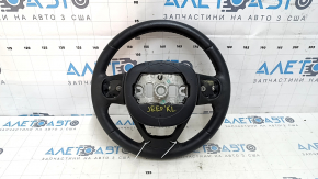 Руль голый Jeep Cherokee KL 14-20 кожа черная, без подогрева, с нижней накладкой, царапины