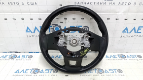 Руль голый Subaru Outback 15-17 кожа, черный, с задней накладкой, потертость, царапины, вмятины