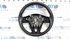 Руль голый Mazda 3 14-16 BM дорест, резина, черная, с задней накладкой, затерт, царапины
