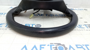 Руль голый Mazda 3 14-16 BM дорест, резина, черная, с задней накладкой, затерт, царапины
