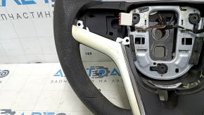Руль голый Chevrolet Volt 11-15 резина с белой накладкой, без кнопок, под химчистку, царапины, потерт