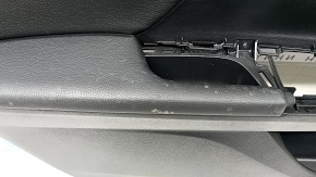 Обшивка двери карточка передняя левая Honda Accord 16-17 кожа черная, подлокотник кожа черная, молдинг под дерево глянец, под память сидений, под чистку
